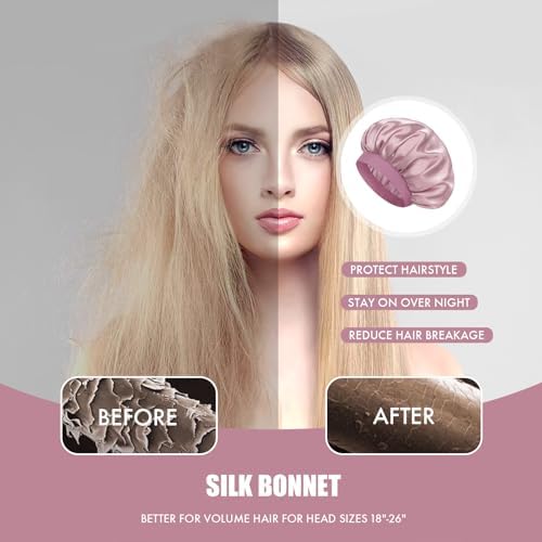 Satin Silk Bonnet for Hair, Double Layer Sleep Cap for Men & Women - Image 4