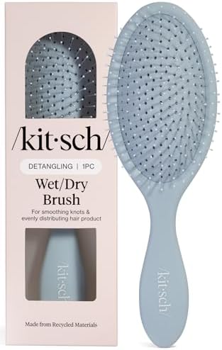 Kitsch Wet Dry Brush Detangler – Hair Brush for Women - Haze Blue by Kitsch