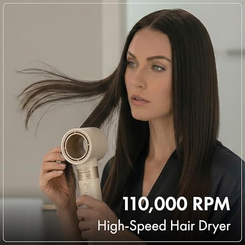 6-in-1 Hot Air Multi-Styler with Case, Hair Dryer & Blow Dryer Thermal Round Brush, Auto-Wrap Curler & Straightener, Fast Drying & Negative Ion Styling for Smooth Frizz-Free Blowouts (Crème) - Image 5