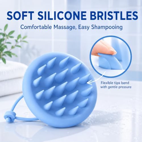 Roycederm Scalp Massager Brush Hair Scrubber – Soft Silicone Shampoo Brush for Scalp Cleansing & Massage – Wet or Dry Use - Image 5