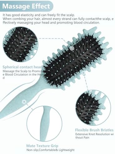 Blue Curl Defining Brush for Curly Hair – Detangling & Styling Brush for Women & Men, Defines 2A to 4C Curls, Reduces Frizz, Perfect for Wet & Dry Hair (Blue) - Image 5