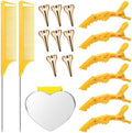 17 PCS Hair Parting Tools Set Round, Coldairsoap Stitch Braid Tool Finger by Unknown