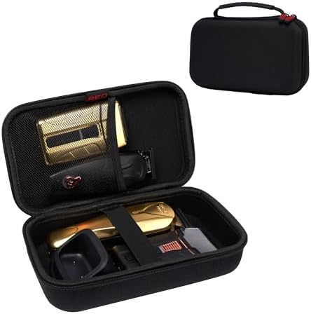 RED by Kiss Men Grooming Portable Organizer BagTravel Pouch (Black) Organize Shaver Trimmer Clipper Hair Comb Convenient Mesh Inner Pocket, Hard Zipper, Handle, Water Resistant Exterior - Image 2