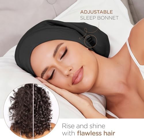 2Pcs Satin Lined Bonnet for Sleeping for Women Men - Image 2