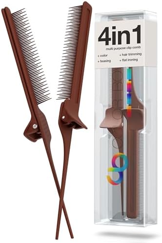 ColorBow Rat Tail Combs, Teasing Comb, Flat Iron Combs for women, Parting Combs for braiding hair, Hairstylist essentials for Highlights - Balayage board hair combs for Styling & Cutting (2 Pack) by ColorBow%C2%AE
