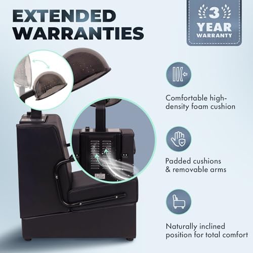 Buy-Rite Kate Hair Dryer Chair Combo Hooded Dryer Salon Chair 980W - Image 6