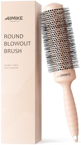 AIMIKE Round Brush for Blow Out, Extra Long Round Hair Brush -1.7" Barrel by AIMIKE