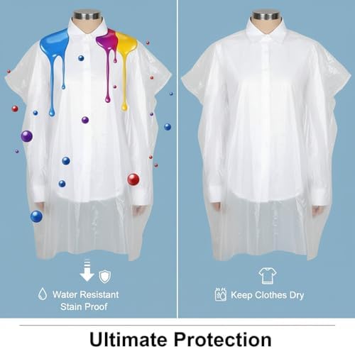50 Pcs Disposable Hair Salon Capes, 35.4×51.2 Inches Waterproof Hairdressing Cape for Hair Stylist - Image 3