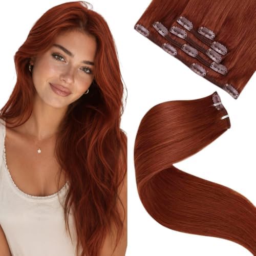 Laavoo Clip in Human Hair Extensions Add Volume 5Pcs Silky Straight by LaaVoo