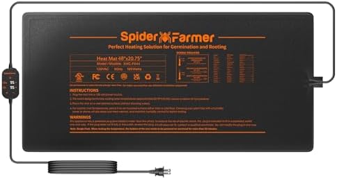 Spider Farmer 48"x20.75" Built-in Temperature Controller Seedling Heat Mat by SpiderFarmer