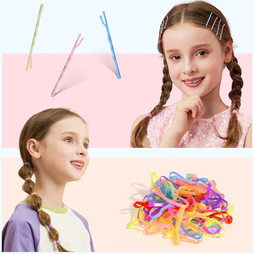 Teenitor Hair Accessories for Girls 193pcs Hair Clips for Girls Toddler Hair Accessories, Mini Girls Hair Clips, Small Claw Clips Bobby Pins and Hair Ties - Image 5
