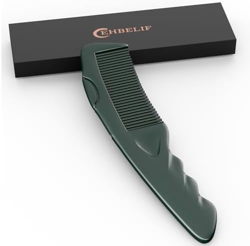 Dandruff Comb Removal 2PC Hollow Fine Tooth Scalp Detox Hair Care Tool (Green 1PC) by EHBELIF
