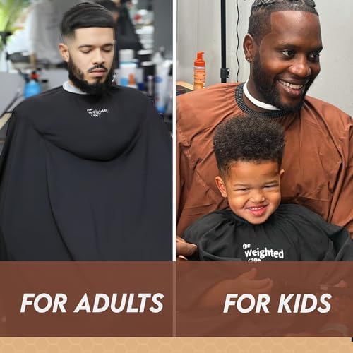 1.5lb Kids Cape (Ages 3–8) – Weighted Hair Cutting Barber Cape with Elastic Collar, Waterproof Salon Cape for Added Comfort, Perfect for Barber & Hairstylist (52 x 36 in) - Image 5