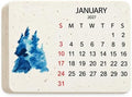 2027 plantable desk calendar, white wildflower seed paper by Unknown