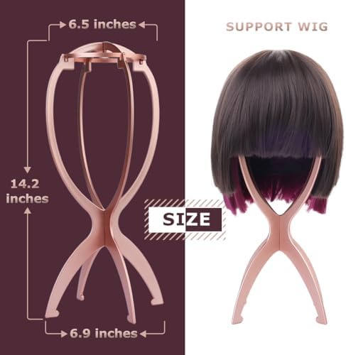 Dreamlover Wig Stand, Rose Gold Finish Wig Head, 3 Pack - Image 2