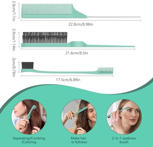 Curl Defining Brush, Curly Hair Brush, Slick Back Hair Brush, For Combing and Shaping Curls in All Hairstyles to Reduce Pulling (Green) - Image 5