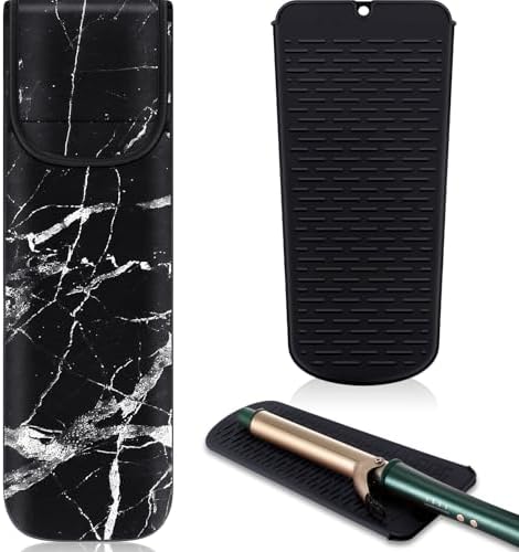 Shappy 2 Pcs Heat Resistant Curling Iron Flat Iron Travel Case,Retro by Shappy