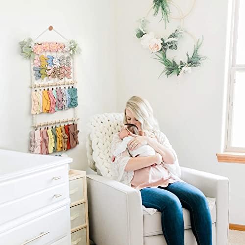 POVETIRE Headband Holder - Hair Bows Organizer & Display Storage Wall Hanging Decor for Baby Nursery & Toddler Girls Room - Image 5