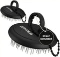 Jupiter Scalp Exfoliator - Scalp Massager Tool for Wet & Dry Hair - Ergonomic Detangler Brush - Dandruff Comb & Scrub to Remove Dandruff & Buildup and Support Circulation - 2 Pack, Black by Jupiter