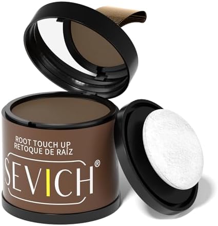 Sevich Hairline Powder 10g, Root Touch Up, Large Capacity, Medium Brown by SEVICH