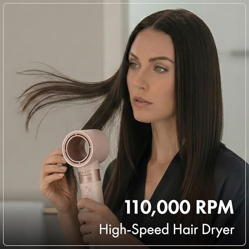 6-in-1 Hot Air Multi-Styler with Case, Hair Dryer & Blow Dryer Thermal Round Brush, Auto-Wrap Curler & Straightener, Fast Drying & Negative Ion Styling for Frizz-Free Blowouts (Peony Blush) - Image 5
