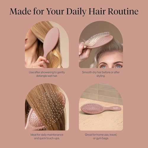 Kitsch Wet Dry Brush Detangler – Hair Brush for Women - Terracotta - Image 6