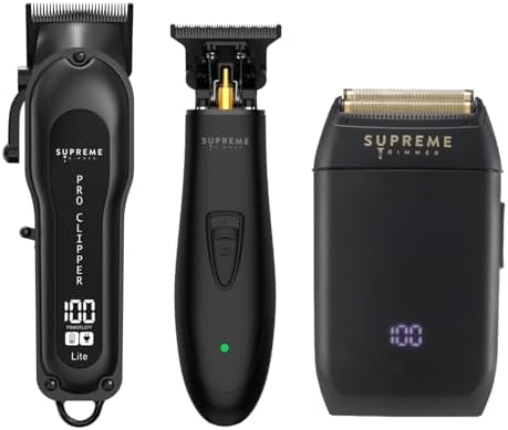 Supreme Trimmer 3-in-1 Pro Clipper Lite, T-Shaper & Crunch Shaver Kit by SupremeTrimmer