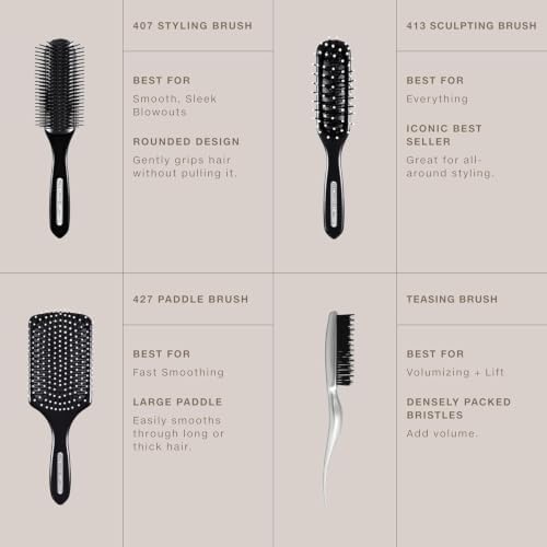 Paul Mitchell Pro Tools 407 Styling Brush,Nylon Bristle Brush Creates a Variety of Hairstyles,For All Hair Types,(Pack of 2) - Image 3