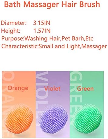 Hair Scalp Brush Dandruff Cleaning Shower Shampoo Scalp Head Massager 4 Pk - Image 4