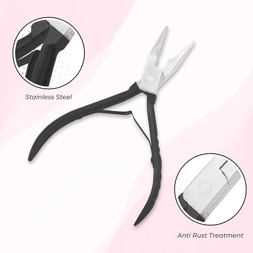 SIVOTE Hair Extension Pliers for Bead Extensions, Black - Extension Tool Kit for Micro Links, Hair Extensions Pliers, and Seamless Beads Closure - Image 3