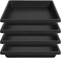 Square Plant Saucer 14 Inch 4 Pack, 6 8 10 12 13 16 18 20 Durable Plastic Plant Trays for Pots-Indoor Outdoor, Durable and Thicker Large Plant Drip Trays, Flower Planter Saucers for Potted Plants by Unknown