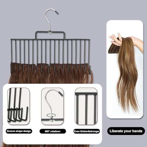 2 Set Hair Extension Holder - for Professional Extra Wide Weft Hair Holder Tool Used for Wig Washing, Coloring and Blow-Drying of Weft, Clip-in, Tape-in Hair Extensions - Image 6
