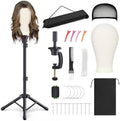 Relx Reinforced Wig Stand with Mannequin Head - Adjustable Wig Head Stand with Head for Wigs - Manikin Head Set for Cosmetology, black by Relx