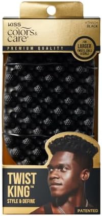KISS Colors & Care Twist King - Premium Twist Tool, Long-Lasting Durable, 2X Longevity, Defines Twists, Professional Quality, Quick & Easy Styling, Washable, Black, 0.53 pounds (KTWS04) by KISSCOLORSCARE