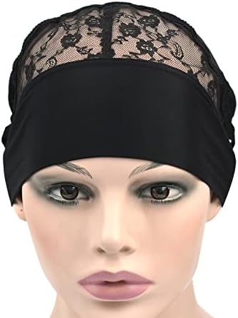 2 Pcs Headband Wig Caps Adjustable Lace Wig Grip Cap Ice Silk Material for Making Headband Wigs (Lace Wig Caps) - Image 2