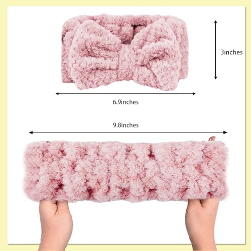 LAPOHI 3 Pack Microfiber Bowtie Headbands for Washing Face, Makeup, Yoga & Sports - Women & Girls - Image 2
