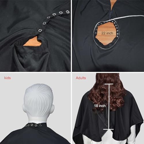 Waterproof Hairdresser Cutting Cape Lightweight with Two Slots Salon Cape Adjustable Neck Part for Adults and Youth - Image 5