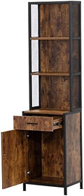 Salon Storage Cabinet for Hair Stylist,Rustic Brown by PENNYNANA