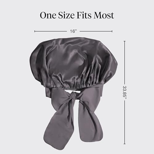 Kitsch XL Satin Bonnet for Sleeping - Charcoal - Image 4