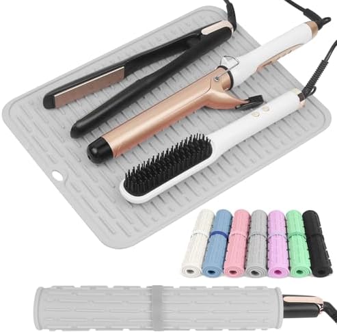 AMIJEAL Oversize Silicone Heat Resistant Mat for Hair Tools(14.2" x 11") by AMIJEAL