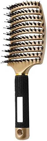 Detangling Brush, Wet Dry Detangler Hair Brushes, Vented Detangling Brush, Fast Drying Styling Massage Hairbrush for Women & Kids’ Long, Thick, Thin, Curly & Tangled Hair (Gold) by Hairstreaq