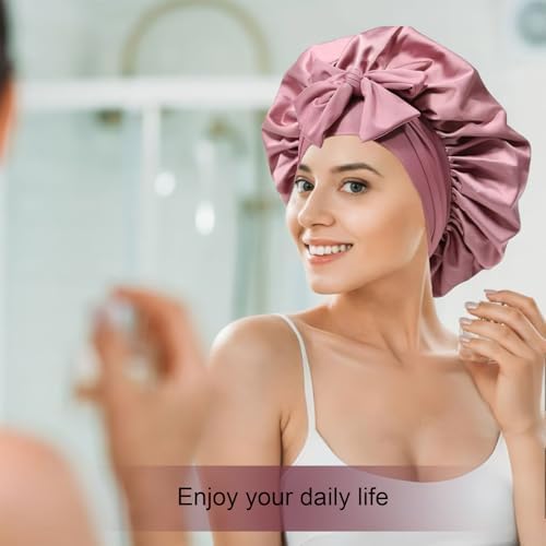 Silk Bonnet for Sleeping Women Satin Cap Reduce Frizz & Hair Breakage - Image 7