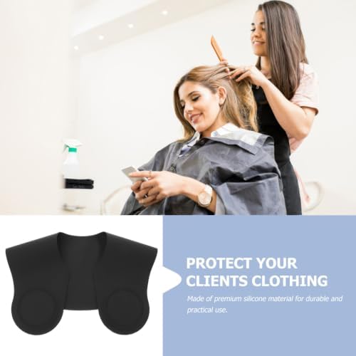 Hair Cutting Collar Silicone Neck Wrap Guard Hair Dyeing Shawl Hairdressing Cape Cutting Pad for Barbershop and Home Use Protects Clothing During Haircut Perm Coloring - Image 3