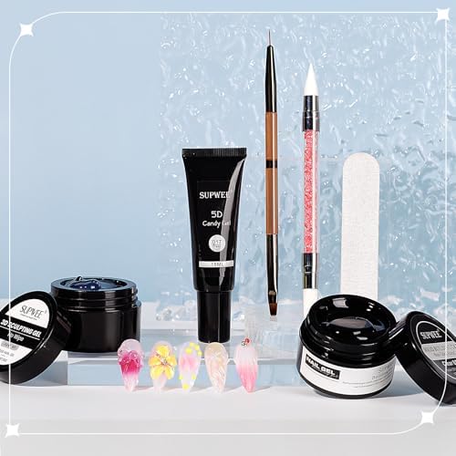 3d Gel Nail Art Set Non Stick Hand Solid Builder Gel No Wipe 3d Gels - Image 2