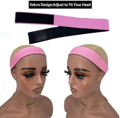 Elastic Lace Melting Bands for Wigs, Light Pink Lace Front Edge Wrap to Lay Edges (Light Pink (Pack of 2)) - Image 4