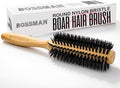 Bossman Men's Boar & Nylon Bristle Hair & Beard Brush - For Wet & Dry Use by Bossman
