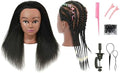 Mannequin Head with Human Hair for Hairdresser Training Braiding Styling Manikin Cosmetology Makeup Manican Doll Display Practice with Stand by RYHAIRMannequinHead
