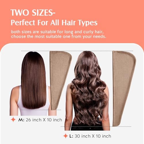 YFONG 2 Pack Microfiber Hair Towel Wrap for Women, Quick Dry Hair Turban - Image 4