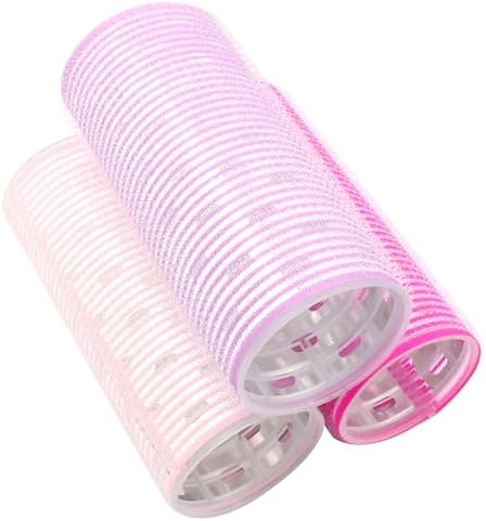 4 Pcs Hair Curlers Rollers, Rose Red, Light Pink, Purple, Black - Image 5