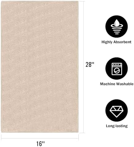 Orighty 6-Pack Brown Hand Towels, 16x28 inch Microfiber Gym Towels - Image 3